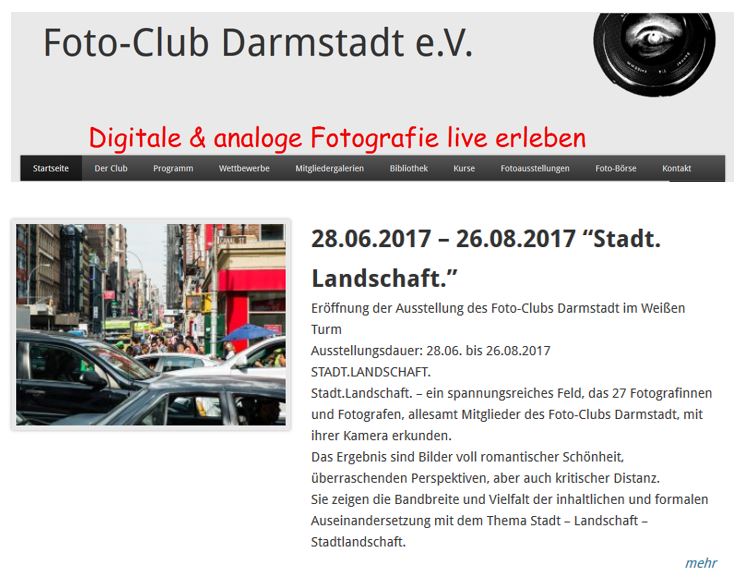 FC DA Ausstellung Stadt Landschaft Weißer Turm